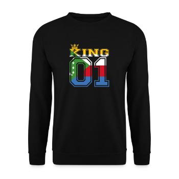 country partner king 01 prince Comoros - Unisex Sweatshirt - black - Front - Alina (178cm) & Michal (187cm)