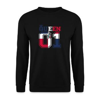 partner land king 01 prince Dominikanische Republi - Unisex Pullover - Schwarz - Vorne - Alina (178cm) & Michal (187cm)