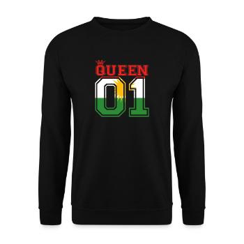 partner land king 01 prince kurdistan kurde - Unisex Pullover - Schwarz - Vorne - Alina (178cm) & Michal (187cm)