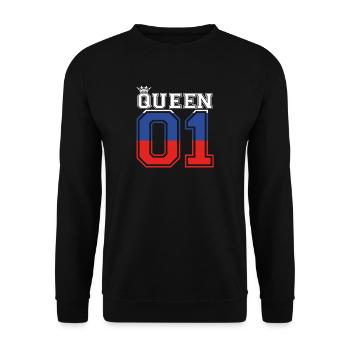 partner land king 01 prince Russland - Unisex Pullover - Schwarz - Vorne - Alina (178cm) & Michal (187cm)