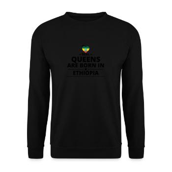 GIFT QUEENS LOVE FROM ETHIOPIA - Unisex Sweatshirt - black - Front - Alina (178cm) & Michal (187cm)