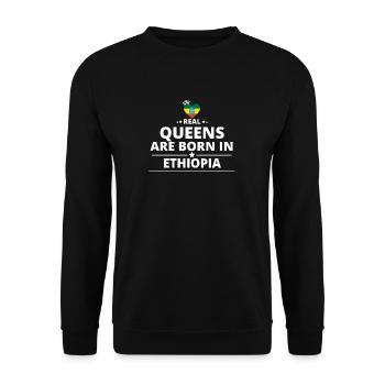 queens from gift i love ETHIOPIA - Unisex Sweatshirt - black - Front - Alina (178cm) & Michal (187cm)