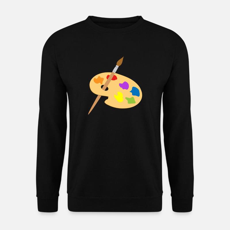 maler painter pinsel paint farbe artist color colo - Unisex Pullover - Schwarz