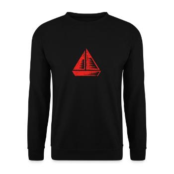 sport geschenk hobby christmas selgeln segelschiff - Unisex Pullover - Schwarz - Vorne - Alina (178cm) & Michal (187cm)