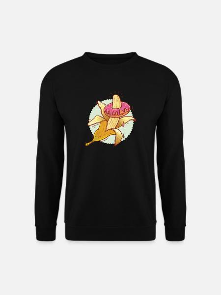 Banane im Donut - Unisex Pullover - Schwarz