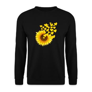 gardener sunflower allotment garden flower child - Unisex Sweatshirt - black - Front - Alina (178cm) & Michal (187cm)
