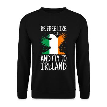 Drapeau irlandais Vintage Drapeau irlandais Dublin - Sweat-shirt Unisexe - noir - Devant - Alina (178cm) & Michal (187cm)