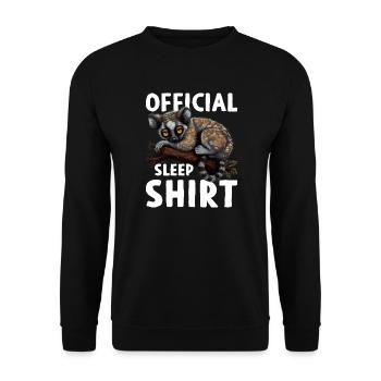 Lemur Katta Madagaskar Offizielles Schlafshirt - Unisex Pullover - Schwarz - Vorne - Alina (178cm) & Michal (187cm)