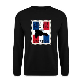 Dominican Republic Flag Dom Rep Flag Travel - Unisex Sweatshirt - black - Front - Alina (178cm) & Michal (187cm)