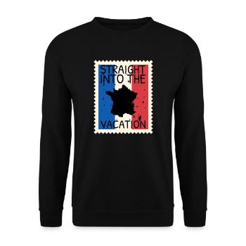 Drapeau de la France Look en détresse Drapeau français - Sweat-shirt Unisexe - noir - Devant - Alina (178cm) & Michal (187cm)