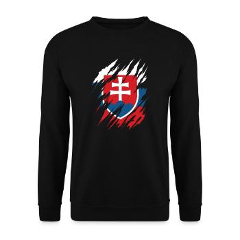 Slovaquie drapeau slovaque vintage drapeau slovaque - Sweat-shirt Unisexe - noir - Devant - Alina (178cm) & Michal (187cm)