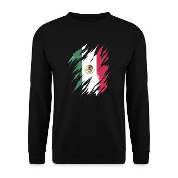 Drapeau du Mexique Drapeau du Mexique Amérique du Sud - Sweat-shirt Unisexe - noir - Devant - Alina (178cm) & Michal (187cm)