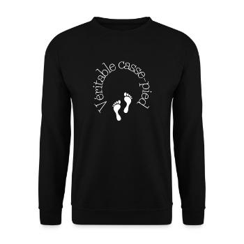 Véritable casse pied ! 👣 - Sweat-shirt Unisexe - noir - Devant - Alina (178cm) & Michal (187cm)