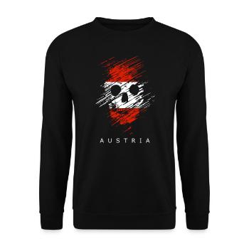 Autriche Drapeau autrichien - Sweat-shirt Unisexe - noir - Devant - Alina (178cm) & Michal (187cm)