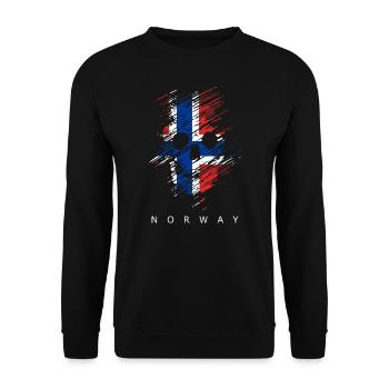 Norway Flag Scandinavia Norwegian Flag - Unisex Sweatshirt - black - Front - Alina (178cm) & Michal (187cm)