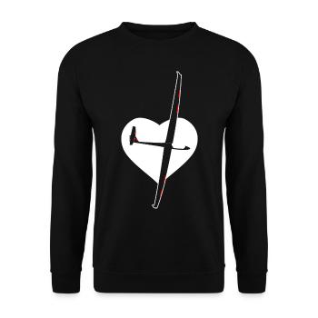 Glider Gliding Gliding Glider Flying - Unisex Sweatshirt - black - Front - Alina (178cm) & Michal (187cm)