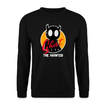 The Haunted Ghost Cool Cartoon - Unisex Pullover - Schwarz - Vorne - Alina (178cm) & Michal (187cm)