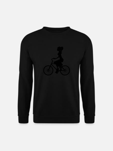fille de vélo - Sweat-shirt Unisexe - noir