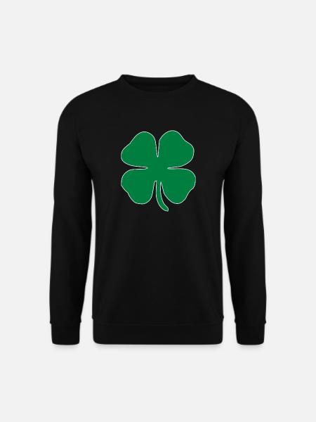 trèfle chance trèfle à quatre feuilles chance clover54 - Sweat-shirt Unisexe - noir