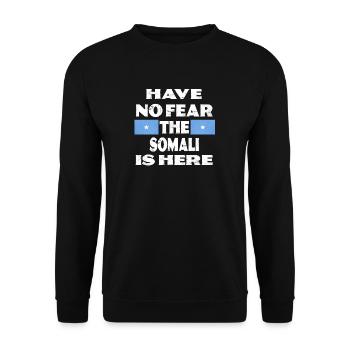 Ne vous inquiétez pas, land party est ici Somalie - Sweat-shirt Unisexe - noir - Devant - Alina (178cm) & Michal (187cm)