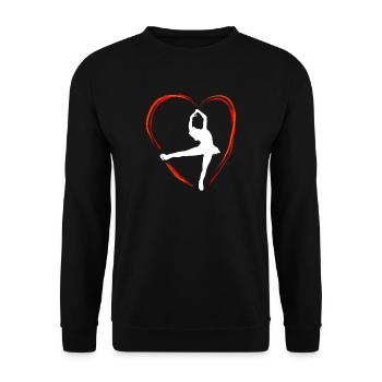 Eiskunstlauf Schlittschuhlauf Eis Figuren Tanz - Unisex Pullover - Schwarz - Vorne - Alina (178cm) & Michal (187cm)