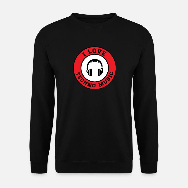 Techno - Unisex Pullover - Schwarz