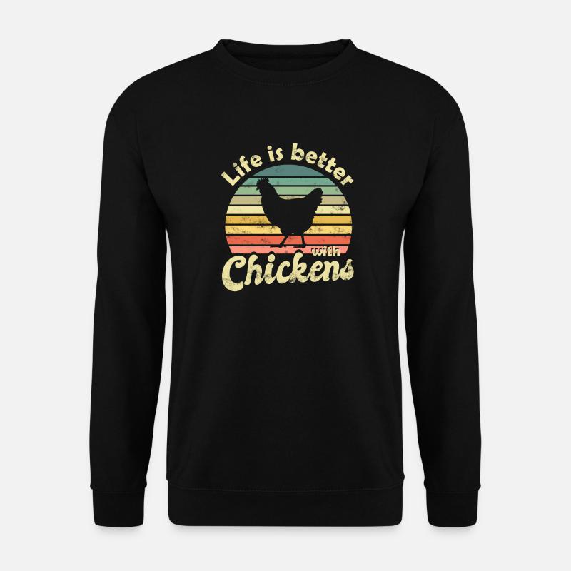 Chicken Chickens - Unisex Sweatshirt - black