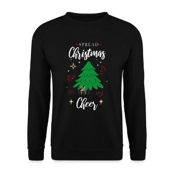 Spread Christmas Cheer - Christmas Design - Unisex Sweatshirt - black - Front - Alina (178cm) & Michal (187cm)