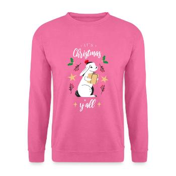 Its Christmas yall - Weihnachtsdesign - Unisex Pullover - Pink - Vorne