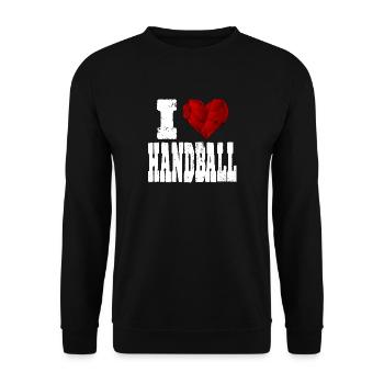 j'aime l'amour exigeant handball cœur aimant - Sweat-shirt Unisexe - noir - Devant - Alina (178cm) & Michal (187cm)