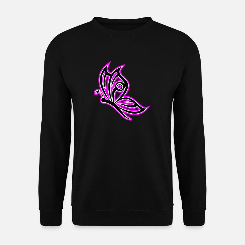 Schmetterling Pink - Unisex Pullover - Schwarz