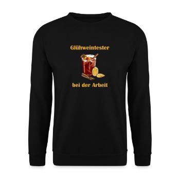 Gluehweintester - Unisex Pullover - Schwarz - Vorne - Alina (178cm) & Michal (187cm)