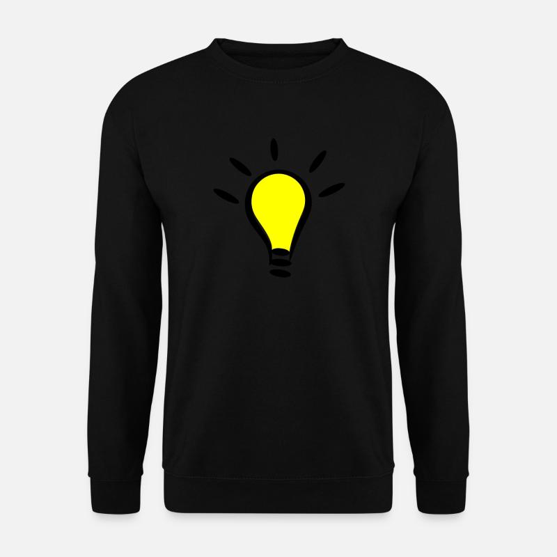 Glühbirne Licht an Idee Geschenk Idee - Unisex Pullover - Schwarz