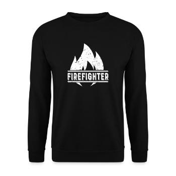 Firefighter Firefighting fire fire department fire - Unisex Sweatshirt - black - Front - Alina (178cm) & Michal (187cm)