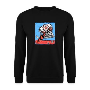 insect - Unisex Sweatshirt - black - Front - Alina (178cm) & Michal (187cm)