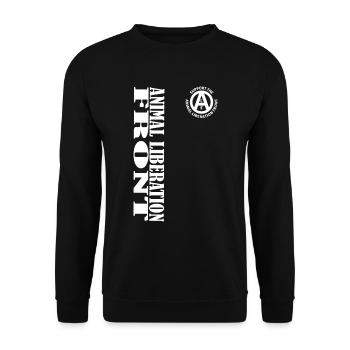 ANIMAL LIBERATION FRONT - Unisex Sweatshirt - black - Front - Alina (178cm) & Michal (187cm)