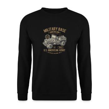 US Army - Unisex Pullover - Schwarz - Vorne - Alina (178cm) & Michal (187cm)