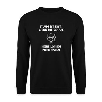 lustiger Norddeutscher Spruch Geschenk für Piraten - Unisex Pullover - Schwarz - Vorne - Alina (178cm) & Michal (187cm)