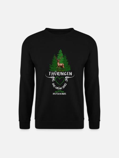 Thüringen das grüne Herz Deutschlands - Unisex Pullover - Schwarz