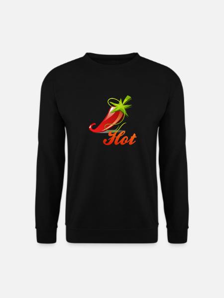 Chili Peperoni Hot Scharf Koch - Unisex Pullover - Schwarz