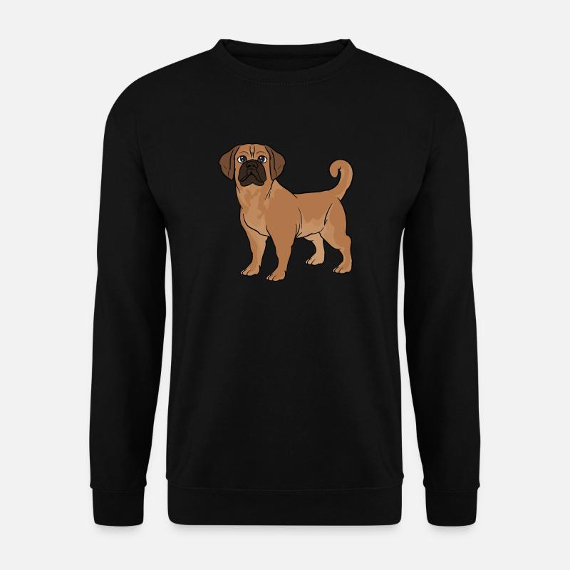Puggle Beagle Pug Dog - Unisex Sweatshirt - black