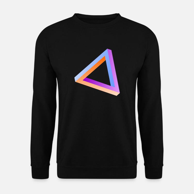 Illusion d'optique triangle impossible - Sweat-shirt Unisexe - noir