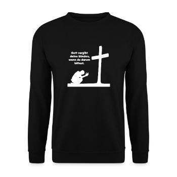 Vergebung Jesus Christus - Unisex Pullover - Schwarz - Vorne - Alina (178cm) & Michal (187cm)