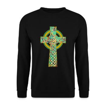 kreuz 2 e 269 - Unisex Pullover - Schwarz - Vorne - Alina (178cm) & Michal (187cm)
