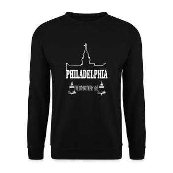 Philadelphia - Unisex Pullover - Schwarz - Vorne - Alina (178cm) & Michal (187cm)