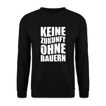 Bauerndemo Bauernprotest Keine Zukunft Ohne Bauern - Unisex Pullover - Schwarz - Vorne - Alina (178cm) & Michal (187cm)