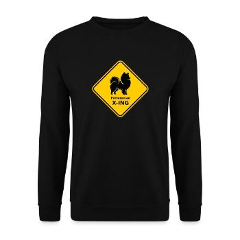 Signe « Pomeranian X-ING » - Sweat-shirt Unisexe - noir - Devant - Alina (178cm) & Michal (187cm)