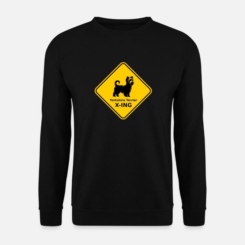 Schild "Yorkshire Terrier X-ING" - Unisex Pullover - Schwarz