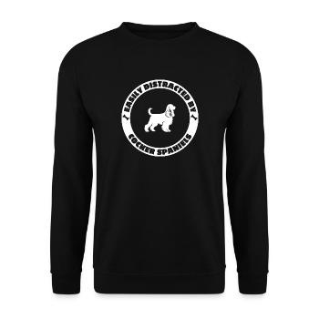Facilement distrait par les cockers - Sweat-shirt Unisexe - noir - Devant - Alina (178cm) & Michal (187cm)
