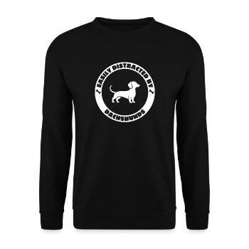 Easily distracted by Dachshunds - Unisex Pullover - Schwarz - Vorne - Alina (178cm) & Michal (187cm)